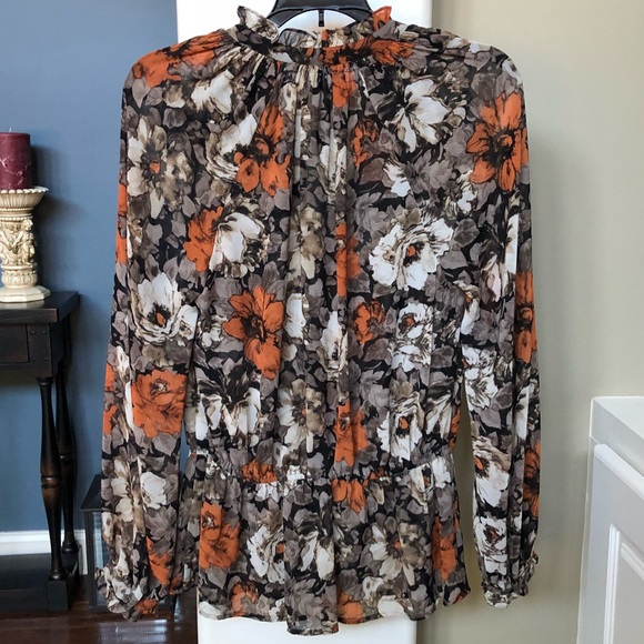 Bellatrix Floral Blouse with elastic waist (SM) - Picture 5 of 8